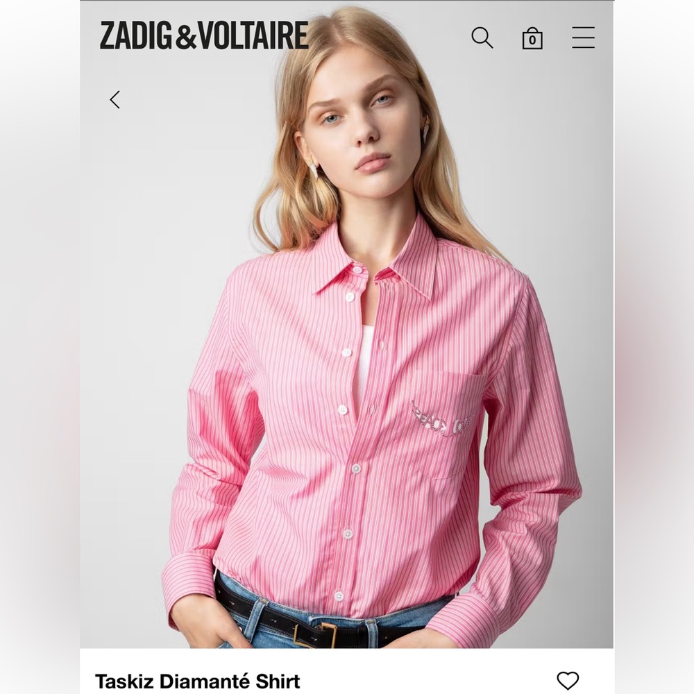 Zadig & Voltaire Taskiz Diamanté Shirt